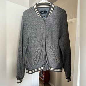 Grayers Baseball Jacket Heather Grey Herringbone